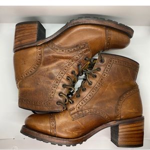 frye sabrina brogue cognac